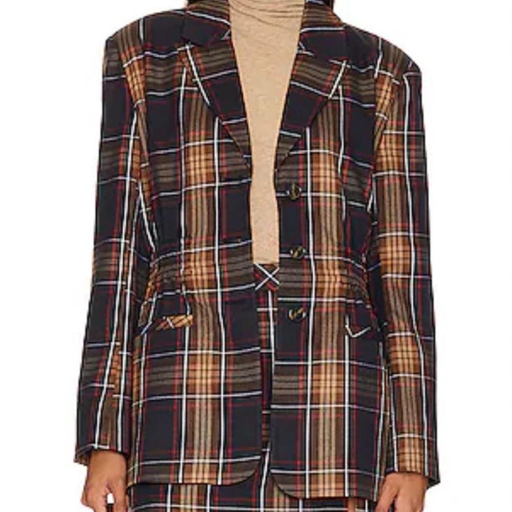 Steve Madden Frida Plaid Blazer